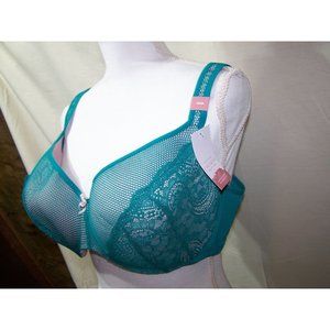 Cacique Balconette Bra Green Mesh 42DD NWt Lined